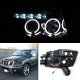 Nissan Titan 2004-2015 Smoked Halo Projector Headlights with LED
