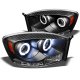 Dodge Ram 2006-2008 Black CCFL Halo Projector Headlights with LED