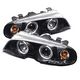 BMW E46 Coupe 2000-2003 Black Dual Halo Projector Headlights