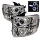 Chevy Silverado 2500HD 2007-2014 Clear Dual Halo Projector Headlights with LED