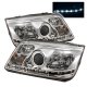 VW Jetta 1999-2005 Clear Halo Projector Headlights with LED Daytime Running Lights
