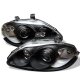 Honda Civic 1996-1998 Black Halo Projector Headlights