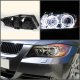 BMW 3 Series Sedan 2006-2008 Clear CCFL Halo Projector Headlights