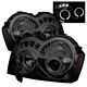 Jeep Grand Cherokee 2005-2007 Smoked Halo Projector Headlights with LED