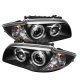 BMW 128i 2008-2013 E82 E88 Black Dual Halo Projector Headlights