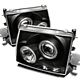 Toyota Tacoma 1997-2000 Black Dual Halo Projector Headlights with LED