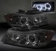 BMW 3 Series E90 Sedan 2006-2008 Smoked Halo Projector Headlights