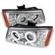 Chevy Silverado 2003-2006 Chrome Projector Headlights CCFL Halo LED