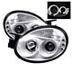 Dodge Neon 2003-2005 White Dual Halo Projector Headlights with Integrated LED