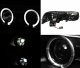 Chevy Suburban 2000-2006 Black Halo Projector Headlights with LED