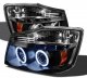 Nissan Titan 2004-2007 Black CCFL Halo Projector Headlights with LED