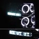 Chevy Silverado 2007-2013 Smoked Halo Projector Headlights with LED