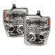 Ford F450 Super Duty 2008-2010 Clear CCFL Halo Projector Headlights