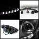 Mercedes Benz SLK 2005-2011 Black Projector Headlights with LED Daytime Running Lights