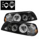 Ford Mustang 1987-1993 Black Halo Projector Headlights with LED