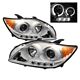 Scion tC 2005-2007 White Dual Halo Projector Headlights with LED