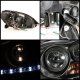 Mercedes Benz S Class 2003-2006 Black Projector Headlights with LED Daytime Running Lights