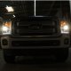 Ford F350 Super Duty 2011-2016 Smoked Halo Projector Headlights with LED DRL