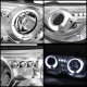 Chrysler 300M 1999-2004 Clear Dual Halo Projector Headlights with Integrated LED