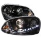 VW GTI 2006-2009 Black Projector Headlights with LED Daytime Running Lights