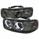 GMC Sierra 1999-2006 Smoked CCFL Halo Projector Headlights with LED