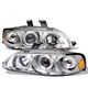 Honda Civic Sedan 1992-1995 Clear Dual Halo Projector Headlights with Corner Lights