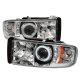 Dodge Ram 1994-2001 Clear CCFL Halo Projector Headlights with LED