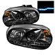 VW Golf 1999-2005 Black Projector Headlights with LED Daytime Running Lights
