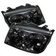 VW Jetta 1999-2004 Smoked Dual Halo Projector Headlights with LED