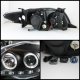 Toyota Corolla 2009-2010 Black Halo Projector Headlights with LED Daytime Running Lights