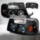 Ford F150 2004-2008 Black Dual Halo Projector Headlights with LED