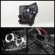 Ford F550 Super Duty 2011-2014 Clear Halo Projector Headlights with LED DRL