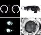 Chevy Silverado 1999-2002 Clear Halo Projector Headlights with LED