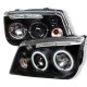 VW Jetta 1999-2005 Black Dual CCFL Halo Projector Headlights