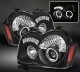 Jeep Grand Cherokee 2008-2010 Black Halo Projector Headlights with LED