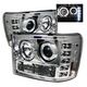 GMC Sierra 2007-2013 Clear Dual Halo Projector Headlights with LED