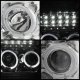 Ford F250 Super Duty 2008-2010 Chrome Projector Headlights Halo LED