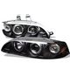 Honda Civic Sedan 1992-1995 JDM Black Dual Halo Projector Headlights with Corner Lights