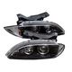 Chevy Cavalier 1995-1999 Black Halo Projector Headlights with LED