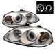 Honda Civic 1996-1998 White Dual Halo Projector Headlights