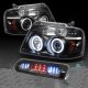 Ford F150 2004-2008 Black CCFL Halo Projector Headlights and LED Brake Light