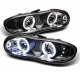 Chevy Camaro 1998-2002 Black CCFL Halo Projector Headlights with LED