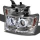 Chevy Avalanche 2007-2013 Clear CCFL Halo Projector Headlights with LED