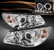 Hyundai Elantra 2007-2010 Clear Halo Projector Headlights with LED DRL