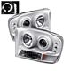 Ford F250 Super Duty 1999-2004 White Halo Projector Headlights with Integrated LED