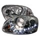 VW Jetta 2005-2009 Clear Projector Headlights with LED Daytime Running Lights
