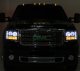 GMC Sierra 2007-2013 Black Dual Halo Projector Headlights with LED