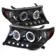 Toyota Land Cruiser 2008-2009 Black Dual Halo Projector Headlights with LED