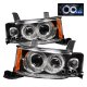 Scion xB 2003-2007 Black Dual Halo Projector Headlights with LED