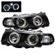 BMW 7 Series 1999-2001 Black Dual Halo Projector Headlights